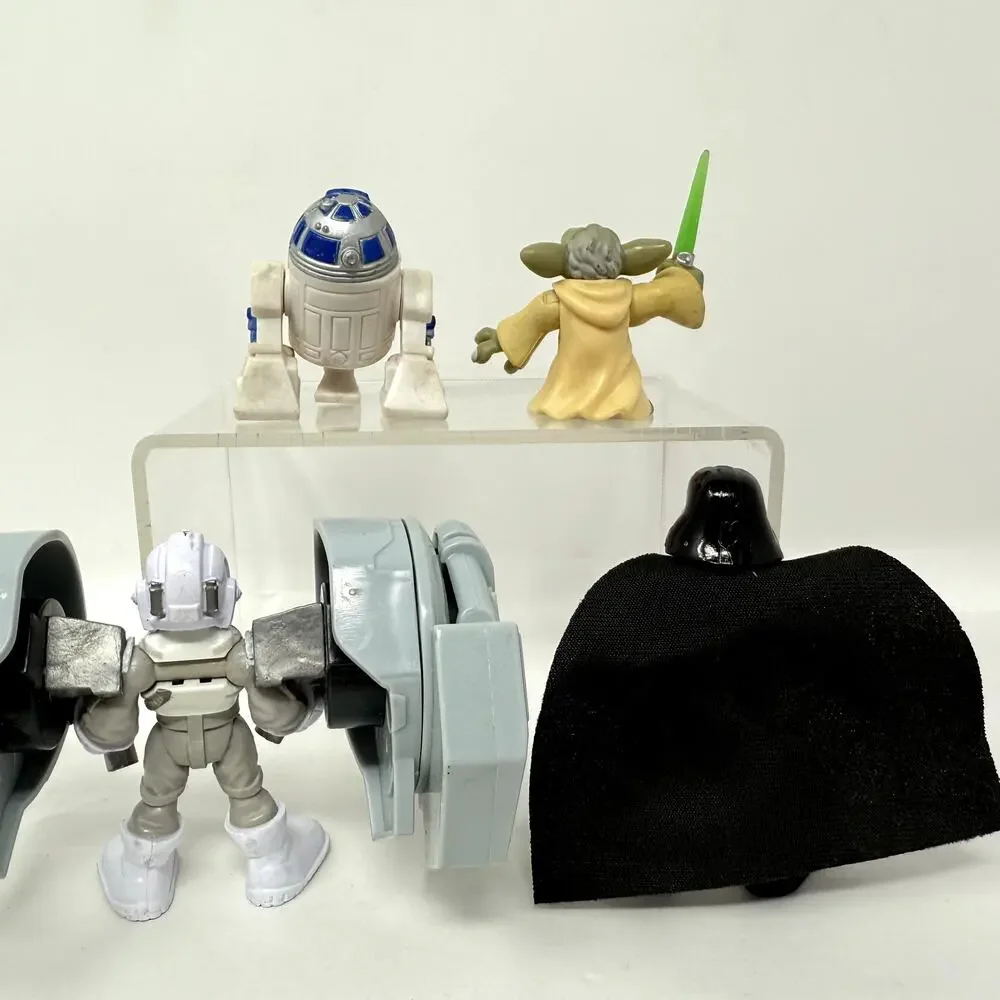 Star Wars Galactic Heroes Darth Vader R2-D2 Yoda AT-AT Driver Figures Lot 4